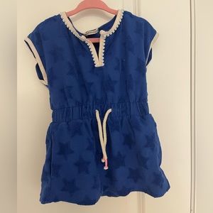 Crewcuts Blue Terry Star Swim Coverup - Girls size 2 🌠